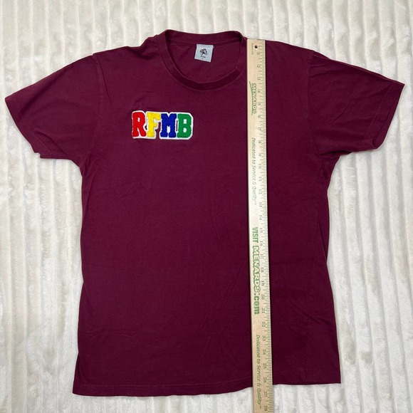 Racing Flags Money Bags RFMB Large Patch T-Shirt Red Streetwear - Picture 3 of 7